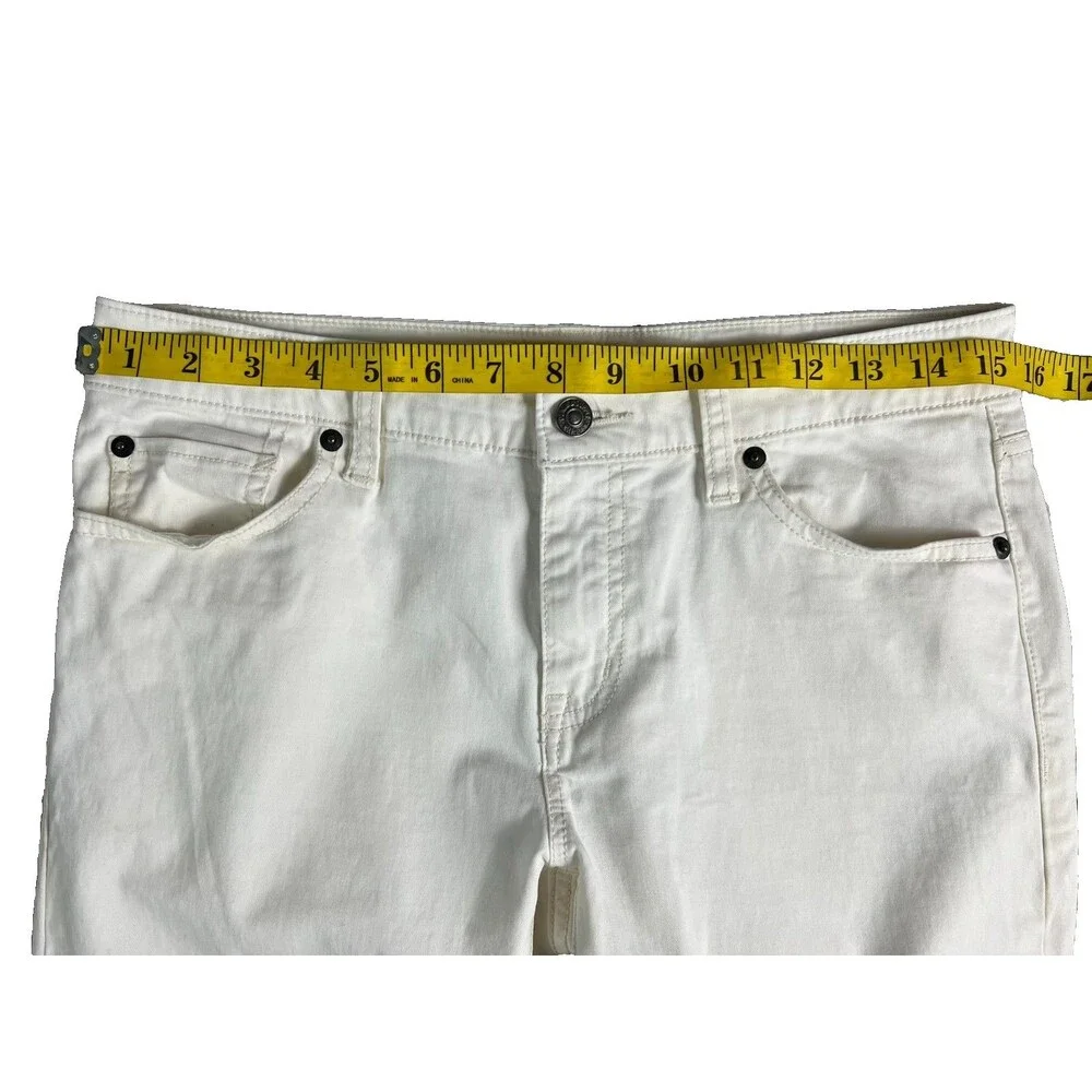 Denim & Supply Ralph Lauren Women's Off White Skinny Jeans w Zip Ankle  Size 28